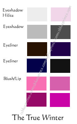 Best Makeup Colours : True Winter